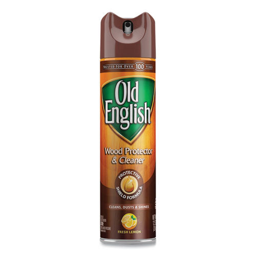 Image of OLD ENGLISH® Furniture Polish, Fresh Lemon Scent, 12.5 Oz Aerosol Spray, 12/carton