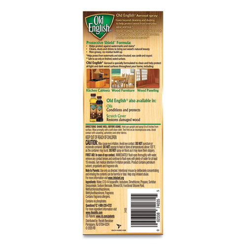 Image of OLD ENGLISH® Furniture Polish, Fresh Lemon Scent, 12.5 Oz Aerosol Spray