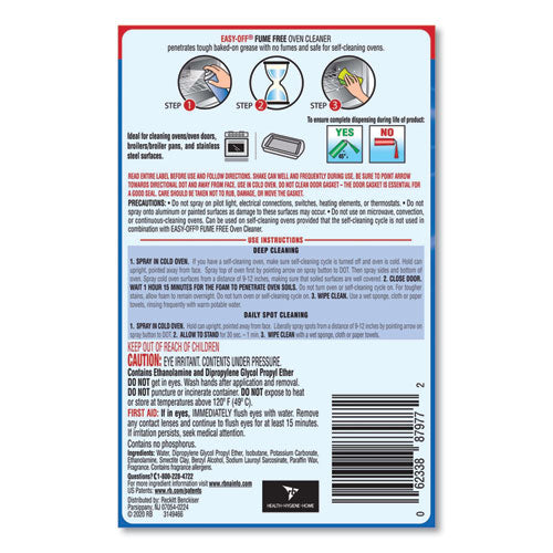 Image of EASY-OFF® Fume-Free Oven Cleaner, Lemon Scent, 14.5 Oz Aerosol Spray