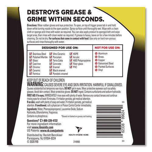 Image of EASY-OFF® Heavy Duty Cleaner Degreaser, 32 Oz Spray Bottle, 6/carton