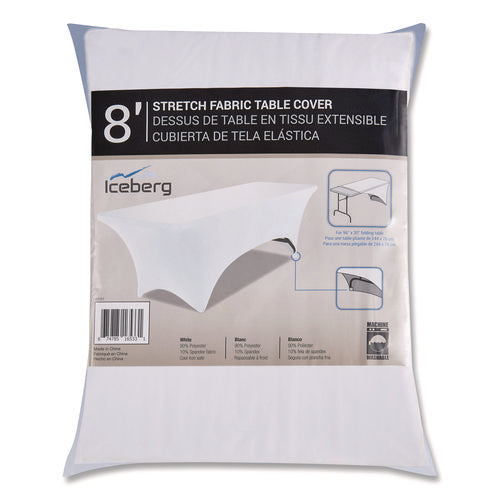 Image of Iceberg iGear Fabric Table Cover, Polyester, 30 x 72, White