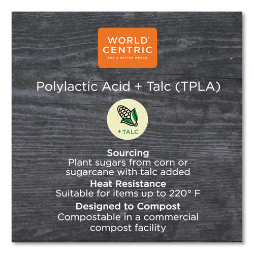 Image of World Centric® TPLA Compostable Cutlery, Soup Spoon, Plastic, White, 1,000/Carton