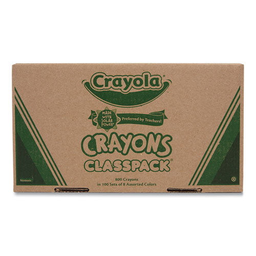 Image of Crayola® Classpack Regular Crayons, 8 Colors, 800/box