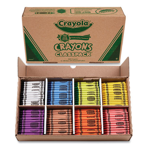 Image of Crayola® Classpack Regular Crayons, 8 Colors, 800/box