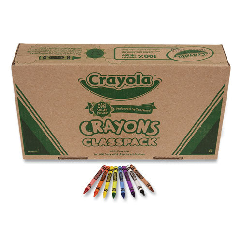 Image of Crayola® Classpack Regular Crayons, 8 Colors, 800/box