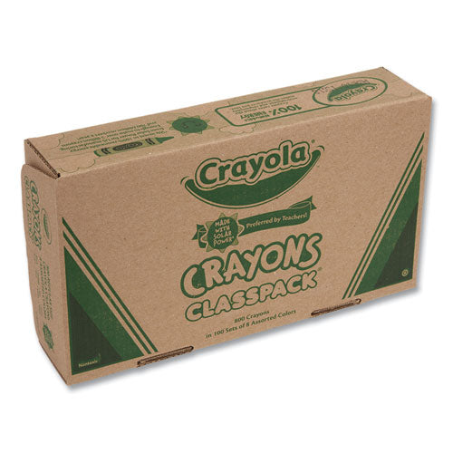 Image of Crayola® Classpack Regular Crayons, 8 Colors, 800/box
