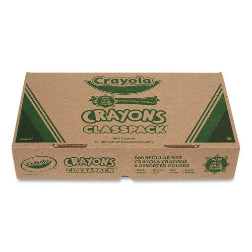 Image of Crayola® Classpack Regular Crayons, 8 Colors, 800/box