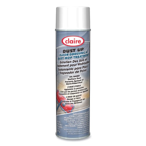 Image of Claire® Dust Up Floor Dressing and Dust Mop Treatment, Lemon Scent, 14 oz Aerosol Spray, Dozen