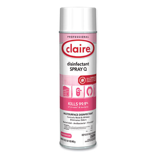 Image of Claire® Spray Q Disinfectant, Country Fresh Scent, 17 oz Aerosol Spray, Dozen