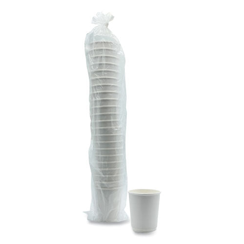 Image of Boardwalk® Paper Hot Cups, Double-Walled, 8 oz, White, 500/Carton