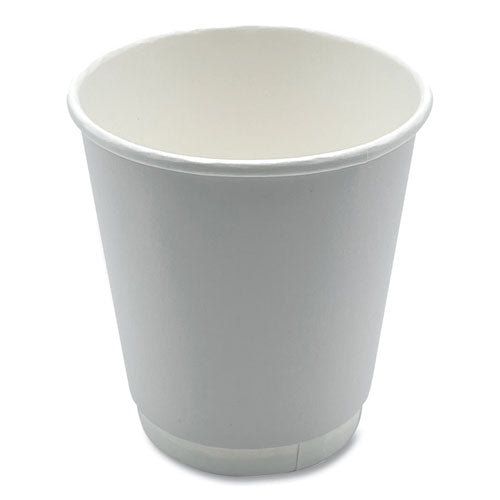 Image of Boardwalk® Paper Hot Cups, Double-Walled, 10 oz, White, 500/Carton