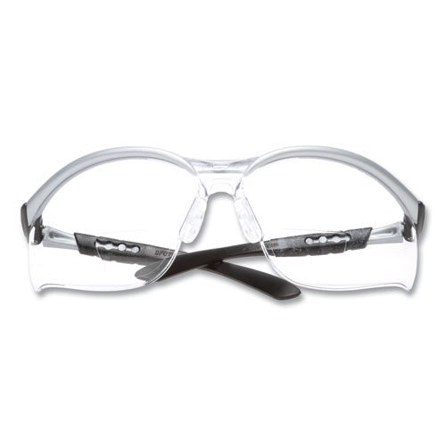 Image of 3M BX Molded-In Diopter Safety Glasses, 2.5+ Diopter Strength, Silver/Black Frame, Clear Lens