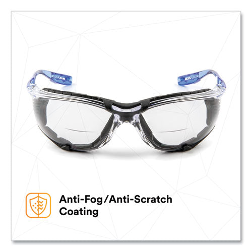 Image of 3M CCS Protective Eyewear with Foam Gasket, +1.5 Diopter Strength, Blue Plastic Frame, Clear Polycarbonate Lens