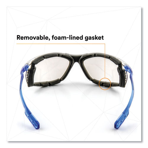 Image of 3M CCS Protective Eyewear with Foam Gasket, +1.5 Diopter Strength, Blue Plastic Frame, Clear Polycarbonate Lens