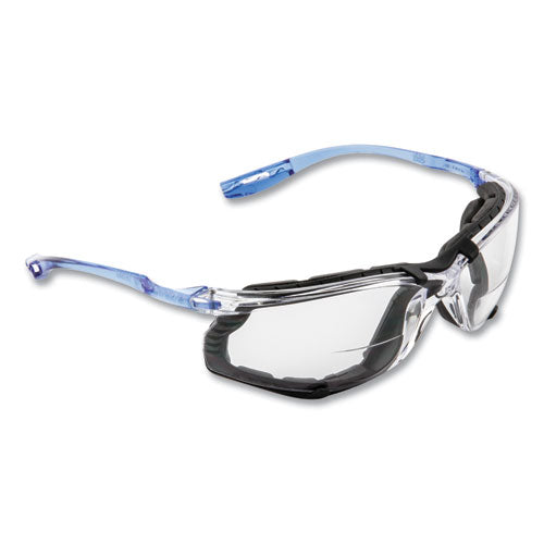 Image of 3M CCS Protective Eyewear with Foam Gasket, +1.5 Diopter Strength, Blue Plastic Frame, Clear Polycarbonate Lens