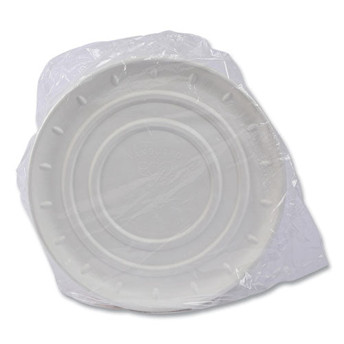 Image of Eco-Products® Vanguard Molded Fiber Pizza Tray, 16" Diameter, White, Sugarcane, 50/Carton