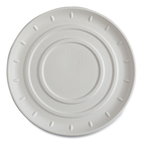 Image of Eco-Products® Vanguard Molded Fiber Pizza Tray, 14" Diameter, White, Sugarcane, 50/Carton