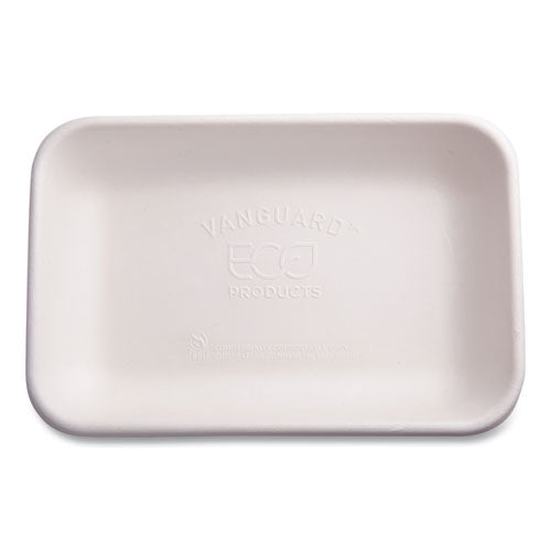 Image of Eco-Products® Vanguard Worldview Renewable and Compostable Sugarcane Take-Out Containers, 24 oz, 8 x 6 x 1, White, 400/Carton