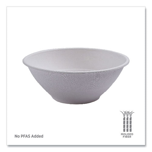 Image of Eco-Products® Vanguard Renewable and Compostable Sugarcane Bowls, 40 oz, White, 400/Carton