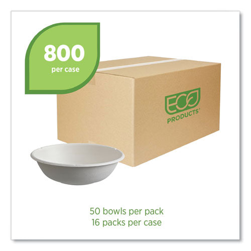 Image of Eco-Products® Vanguard Renewable and Compostable Sugarcane Bowls, 16 oz, White, 800/Carton