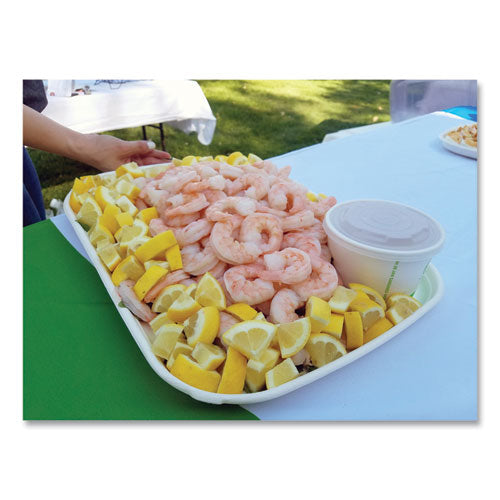 Image of Eco-Products® Regalia Sugarcane Servingware, Platter, 13 x 17, White, 100/Carton