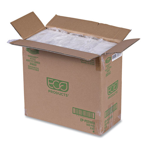 Image of Eco-Products® Vanguard Renewable and Compostable Sugarcane Plates, 6 x 6, White, 500/Carton