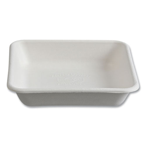 Image of Eco-Products® Vanguard Worldview Renewable and Compostable Sugarcane Take-Out Containers, 36 oz, 8 x 8 x 2, White, 200/Carton