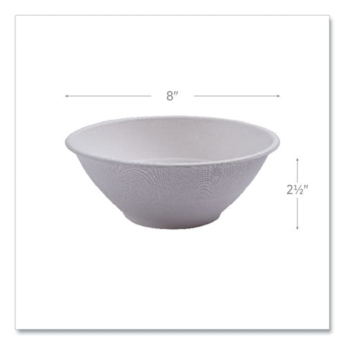 Image of Eco-Products® Vanguard Renewable and Compostable Sugarcane Bowls, 32 oz, White, 400/Carton
