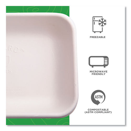 Image of Eco-Products® Vanguard Worldview Renewable and Compostable Sugarcane Take-Out Containers, 24 oz, 8 x 6 x 1, White, 400/Carton