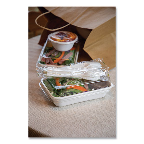 Image of Eco-Products® Vanguard Worldview Renewable and Compostable Sugarcane Take-Out Containers, 24 oz, 8 x 6 x 1, White, 400/Carton