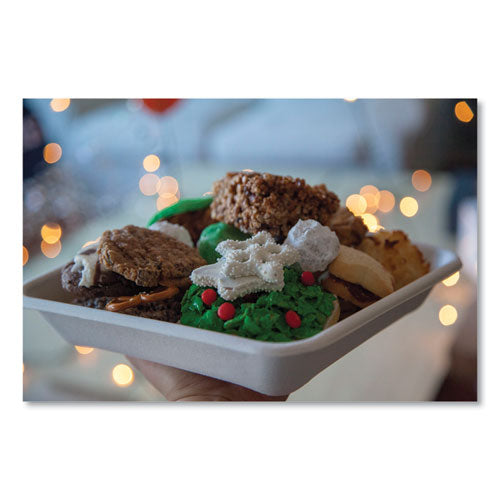 Image of Eco-Products® Vanguard Worldview Renewable and Compostable Sugarcane Take-Out Containers, 36 oz, 8 x 8 x 2, White, 200/Carton