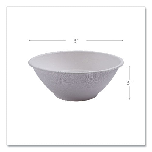 Image of Eco-Products® Vanguard Renewable and Compostable Sugarcane Bowls, 40 oz, White, 400/Carton