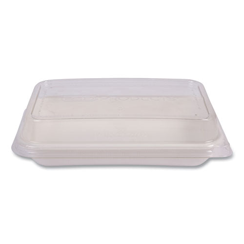 Image of Eco-Products® Vanguard Worldview Renewable and Compostable Sugarcane Take-Out Containers, 24 oz, 8 x 6 x 1, White, 400/Carton