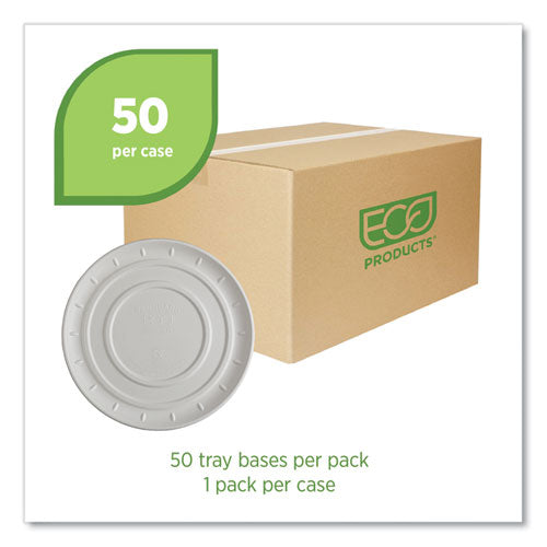 Image of Eco-Products® Vanguard Molded Fiber Pizza Tray, 16" Diameter, White, Sugarcane, 50/Carton