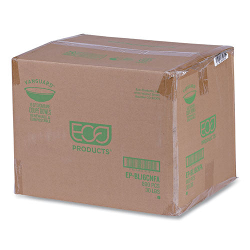 Image of Eco-Products® Vanguard Renewable and Compostable Sugarcane Bowls, 16 oz, White, 800/Carton