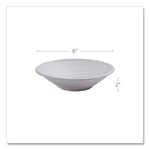 Image of Eco-Products® Vanguard Renewable and Compostable Sugarcane Bowls, 24 oz, White, 400/Carton