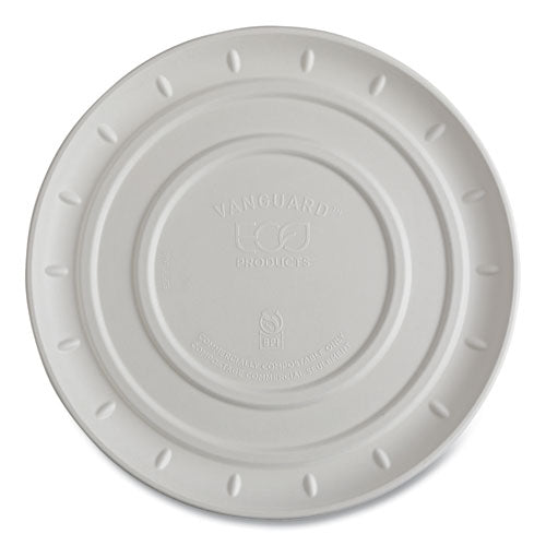 Image of Eco-Products® Vanguard Molded Fiber Pizza Tray, 16" Diameter, White, Sugarcane, 50/Carton