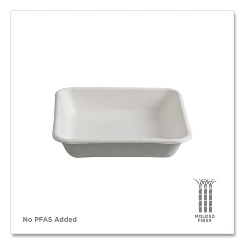 Image of Eco-Products® Vanguard Worldview Renewable and Compostable Sugarcane Take-Out Containers, 36 oz, 8 x 8 x 2, White, 200/Carton