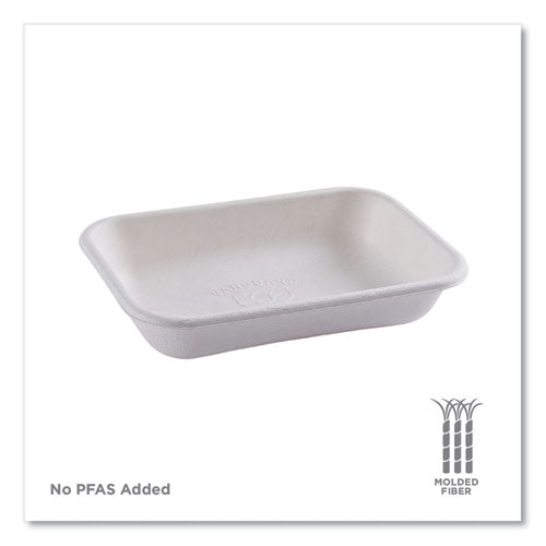 Image of Eco-Products® Vanguard Worldview Renewable and Compostable Sugarcane Take-Out Containers, 16 oz, 7 x 5 x 1, White, 400/Carton