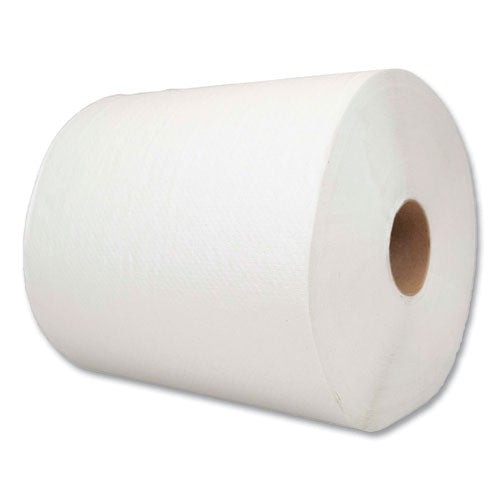Image of Boardwalk® Hard Wound Towel, 1 Ply, 8" x 700 ft, White, 6/Carton