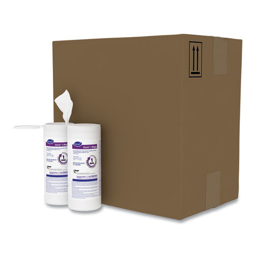 Image of Diversey Oxivir 1 Wipes, 1-Ply, 7 x 8, 60/Canister, 12 Canisters/Carton