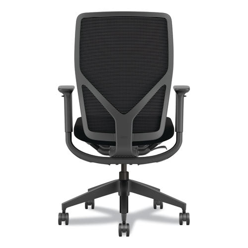 Image of HON® Flexion Mesh Back Task Chair, Supports Up to 300lb, 14.81" to 19.7" Seat Height, Black Seat/Back/Base