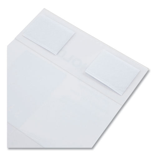 Image of NuDell Clear Plastic All-Purpose Mountable Sign Holder, Magnetic/Hook-Loop, Horizontal/Vertical Orientation, 8.5 x 11 Insert