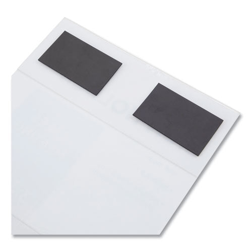 Image of NuDell Clear Plastic All-Purpose Mountable Sign Holder, Magnetic/Hook-Loop, Horizontal/Vertical Orientation, 8.5 x 11 Insert