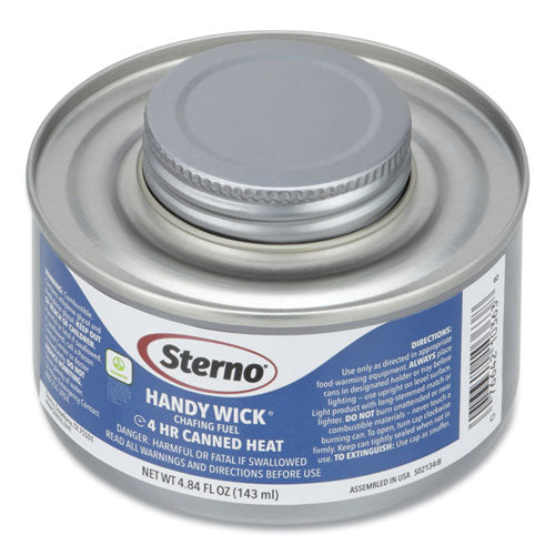 Image of Sterno® Handy Wick Chafing Fuel, Methanol, 4 Hour Burn, 4.84 oz Can, 24/Carton