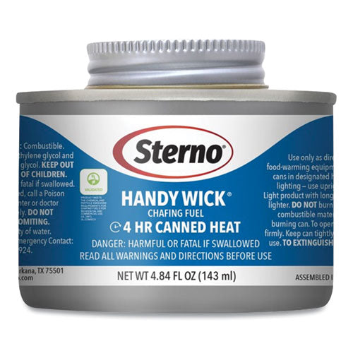 Image of Sterno® Handy Wick Chafing Fuel, Methanol, 4 Hour Burn, 4.84 oz Can, 24/Carton