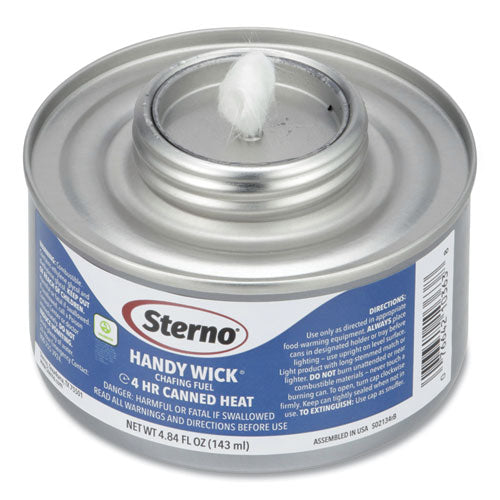 Image of Sterno® Handy Wick Chafing Fuel, Methanol, 4 Hour Burn, 4.84 oz Can, 24/Carton