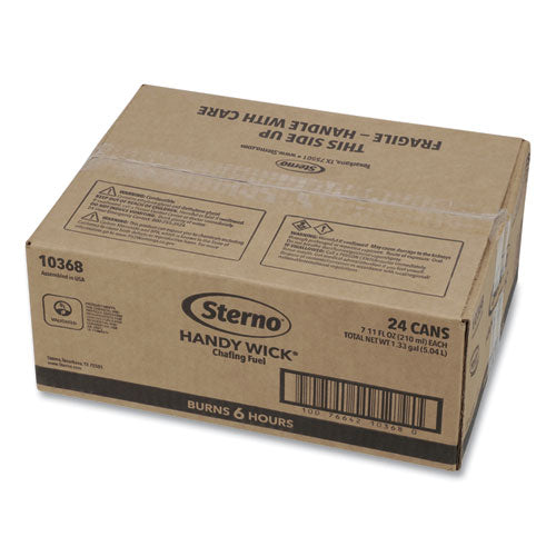 Image of Sterno® Handy Wick Chafing Fuel, Methanol, 6 Hour Burn, 7.11 oz Can, 24/Carton