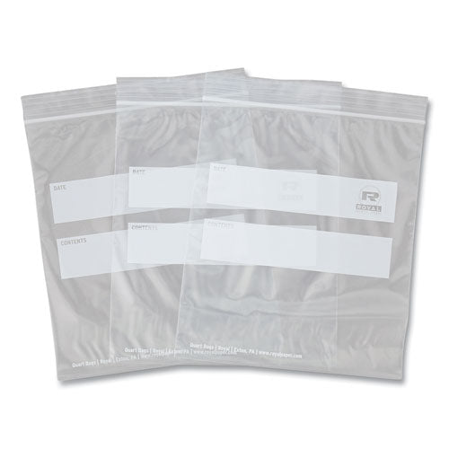 Image of AmerCareRoyal® Zipper Bags, Quart, 7" x 7.99", Clear, 500/Carton