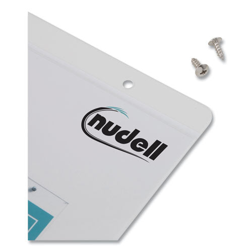 Image of NuDell Clear Plastic Horizontal-Orientation Wall Sign Holder with Mounting Screws, Quick-Change Insert System, 11 x 8.5 Insert